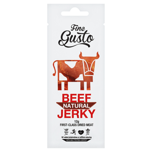 Fine Gusto Beef Jerky Natural 12g