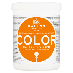Kallos KJMN Color maska na barvené vlasy s lněným olejem a UV filtrem 1000ml