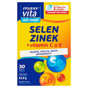 Maxi Vita Vaše Zdraví Selen zinek + vitamin C a E 30 tablet 22,8g