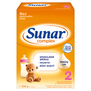 Sunar Complex 2 pokračovací kojenecké mléko 600g