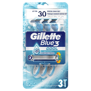 Gillette Blue3 Plus Cool, Jednorázové Holící Strojky Pro Muže, Balení Holících Strojků