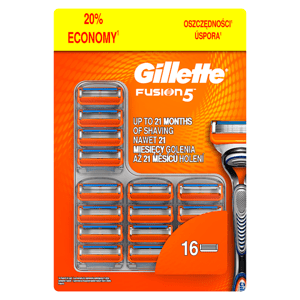 Gillette Fusion5 Náhradní Holicí Hlavice Pro Muže, 16 Náhradních Holicích Hlavic
