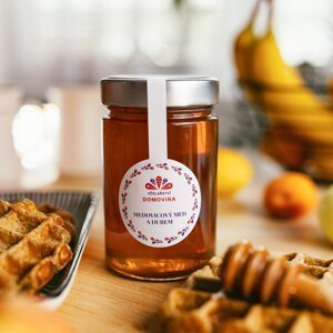 Včelařství Domovina Medovicový med s dubem Hmotnost: 400 g
