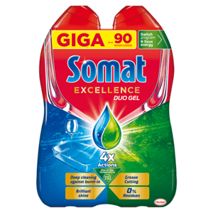 Somat Excellence Duo gel do myčky proti mastnotě 90 dávek, 1620ml